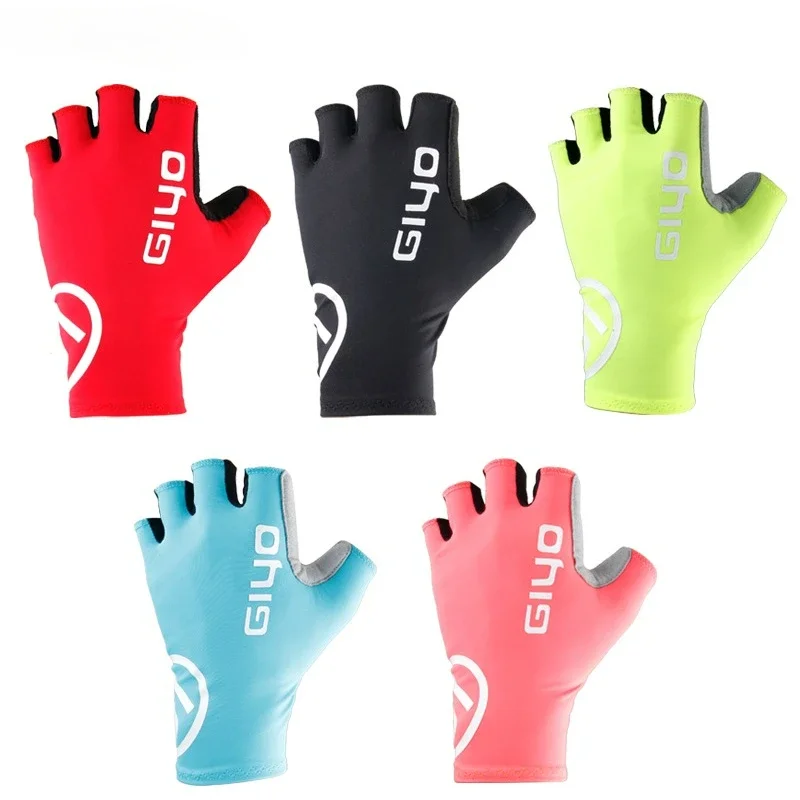 

Breaking Wind Cycling Half Finger Gloves Anti-slip Bicycle Mittens Racing Road Bike Glove MTB Biciclet Guantes Ciclismo