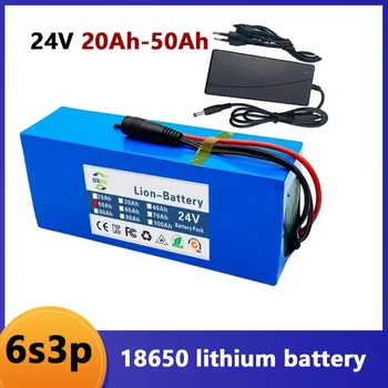 Batteria al litio 6S3P 24V 20Ah 30Ah 50Ah 18650 25.2V 20000/30000mAh con caricabatterie