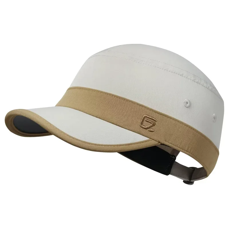 GADIEMKENSD Stretch Army Cap Cadet Military Hats Flat Top Baseball Cap Short Bill Breathable