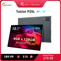 CWOWDEFU Android 14 Tablet 4G SIM Unlocked 10.1" HD+ 8-Core CPU 2.3GHz 8GB(4+4) 128GB 5G WiFi 5+8MP Cams 6000mAh GPS Kids Tablet 1