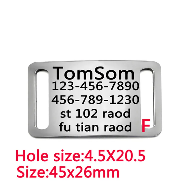 Pet Dog Cat Id Tag Customized Stainless Steel