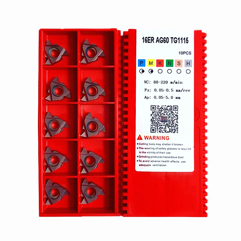 

16ER /IR AG60/AG55 Universal Thread Indexable Tungsten Carbide Threading Insert For SER Threading Holder