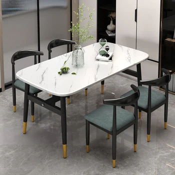 Nordic White Dining Table Legs Black Square Balcony Makeup Dining Table Kitchen Coffee Nail Mesas De Comedor Library Furniture