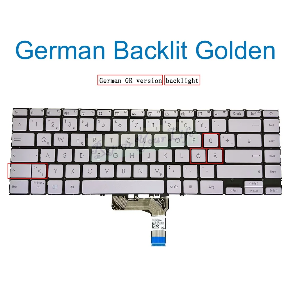 Teclado de Retroiluminação Italiano Francês Árabe Teclado de ti Bel Azerty Asus Zenbook Um425 Ux425 Ux425uaz Ux425u Ux425ua Um425u U4700 pc - Imagem 4