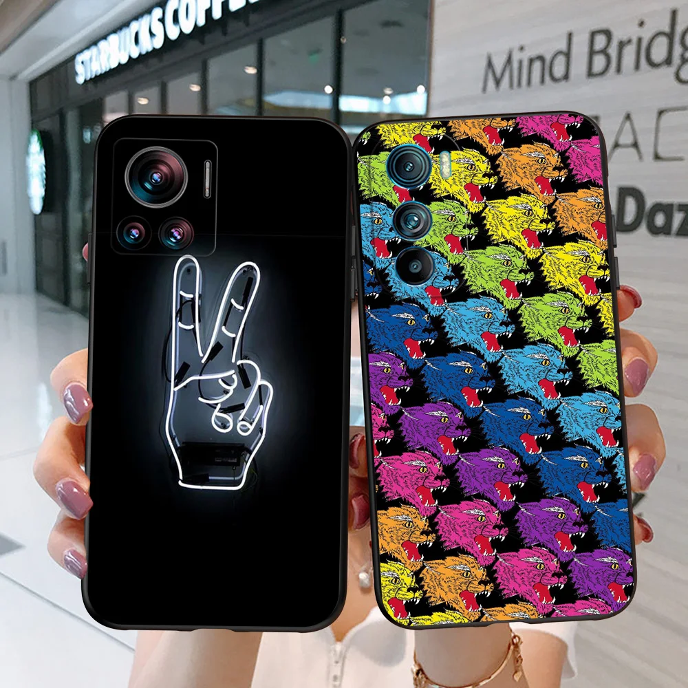 Custodia In Tpu Nero Per Motorola Moto Edge 30 Neo Pro Ultra Fusion 5G E6 Plus E6I E6S Trend