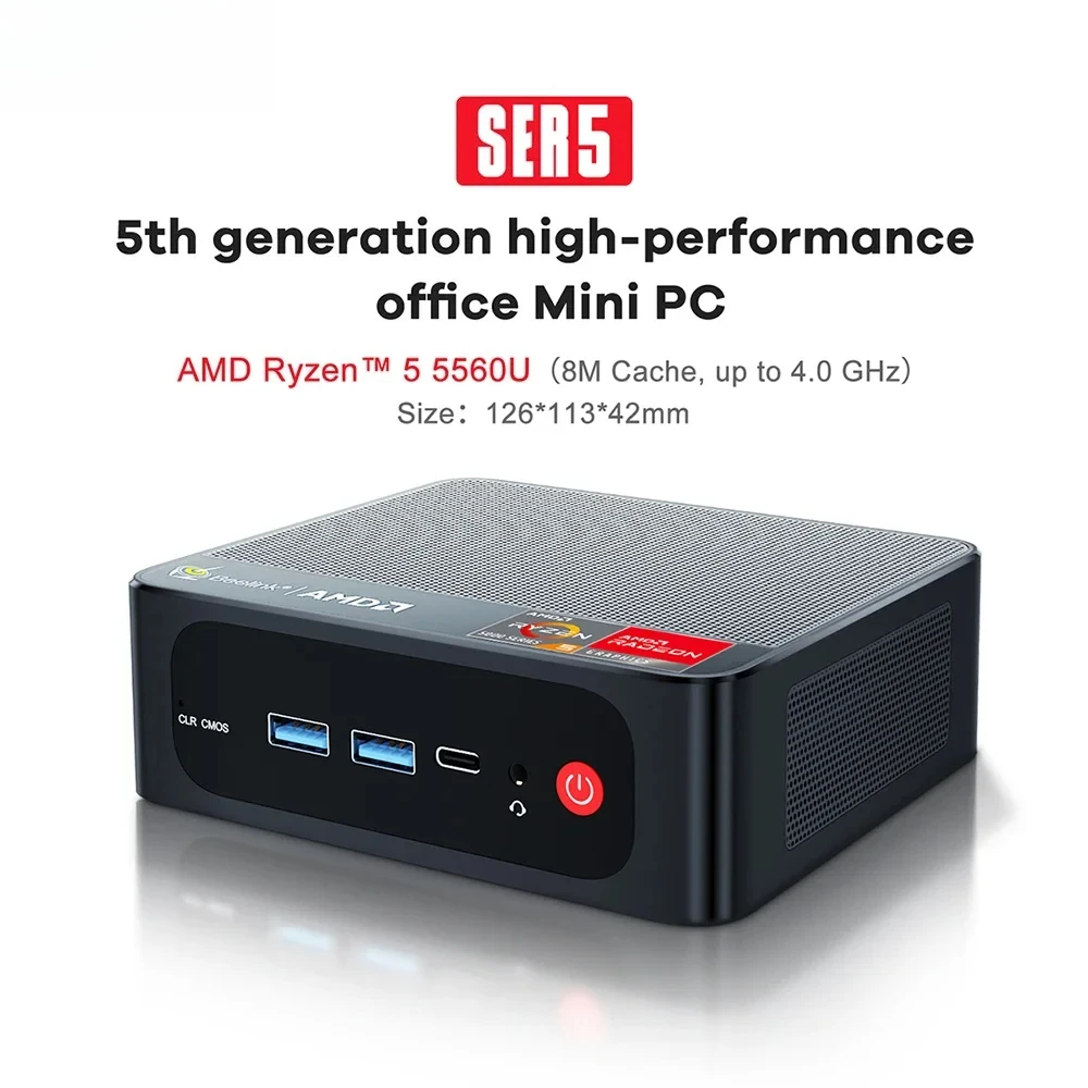 Beelink ser5 AMD 5 5560U 6-core, 12-thread 16G DDR4 500G
