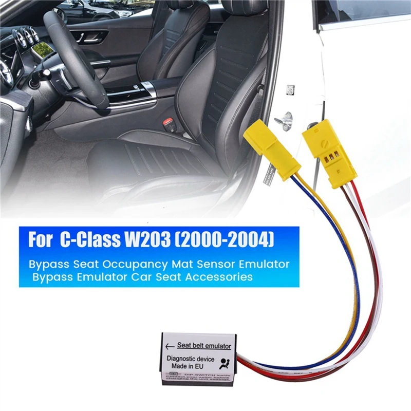 

1 Piece Car Seat Occupancy Mat Sensor Emulator Bypass As Shown Plastic For Mercedes C-Class W203 CLK W209 C209 SRS Emulator