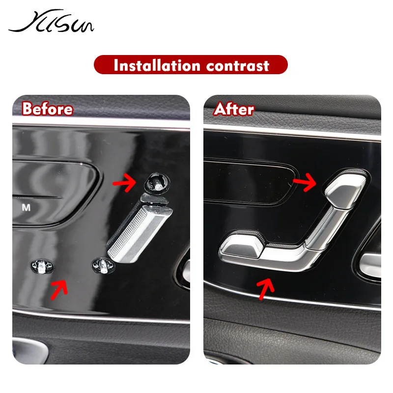 For Mercedes Benz C GLC Class X253 W205 15-19 Seat Headrest Adjust Button Trim Cover - View #3