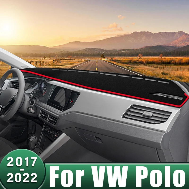 

Car Dashboard Cover Anti-Slip Case Sun Shade Anti-UV Carpets For Volkswagen VW Polo AW1 BZ1 2017 2018 2019 2020 2021 2022 2023