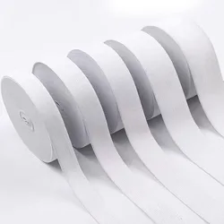 Durable High Elastic Nylon Bands for Sewing and Garment Accessories - White & Black (White)