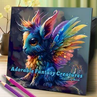 20 Page Adorable Fantasy Creatures Coloring Book For Adults And Teens Featuring Cartoon Cute Creatures Graffiti Painting Drawing 1
