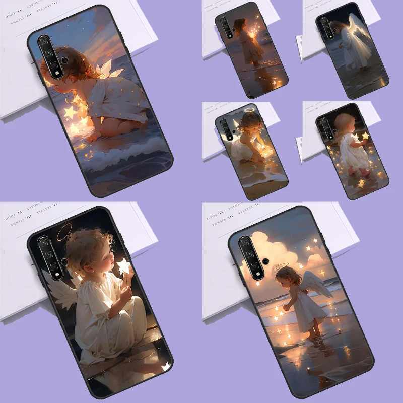 Custodia Cherubs Angel Per Huawei Nova 9 10 Se 5T 3I 7I 8I 11I Y60 Y61 Y70 Y90 P60 Mate 60 Pro P30 P40 Lite