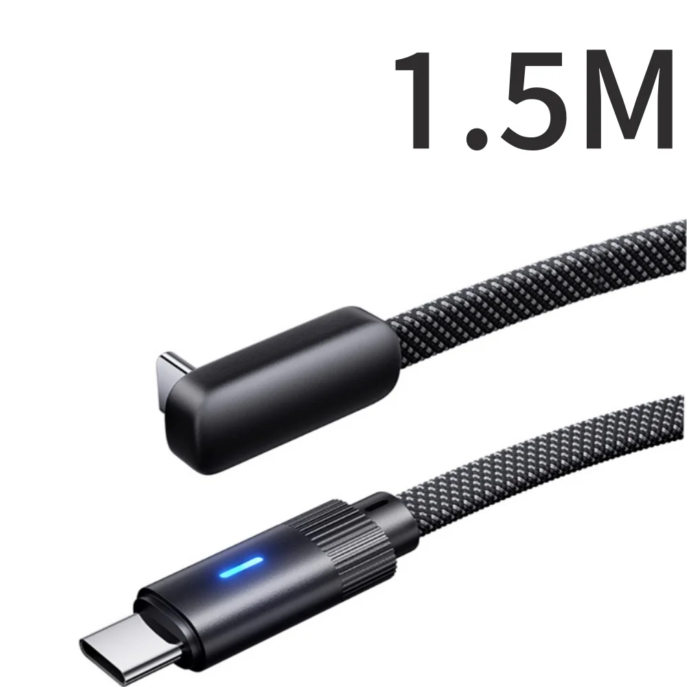 ตัวเลือกสินค้า สายชาร์จเร็ว 100W งอได้ 90 องศา สายถักไนลอน สำหรับมือถือทุกยี่ห้อ