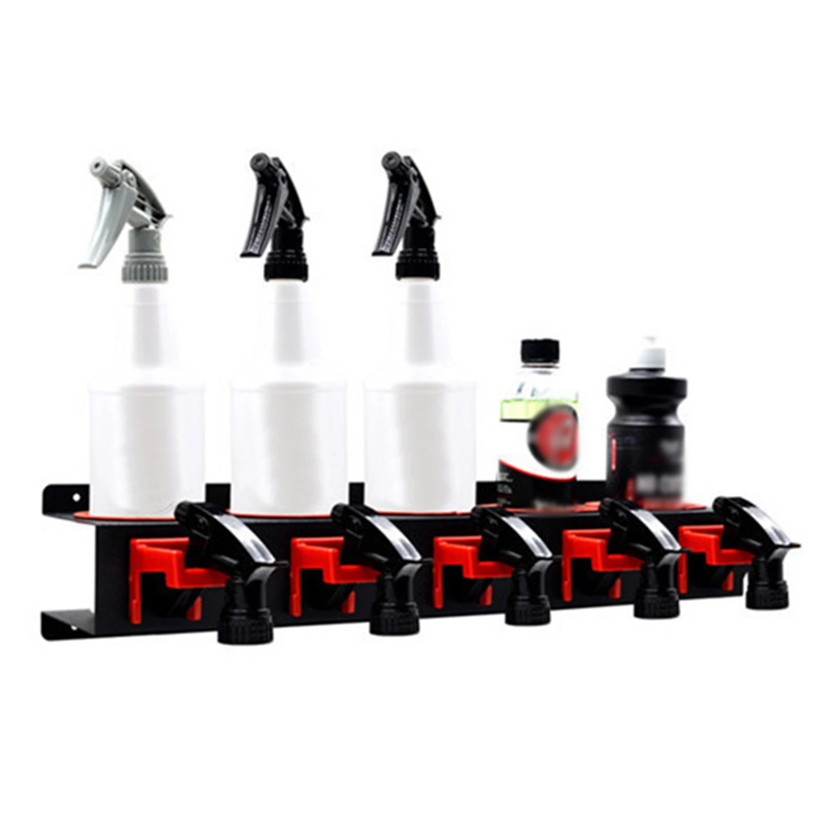 

Wall Mounted Garage Car Wash Tool Rack Spray Bottles Storage Holder Auto Beauty Shop Display Hanger Car Detailing Accessories