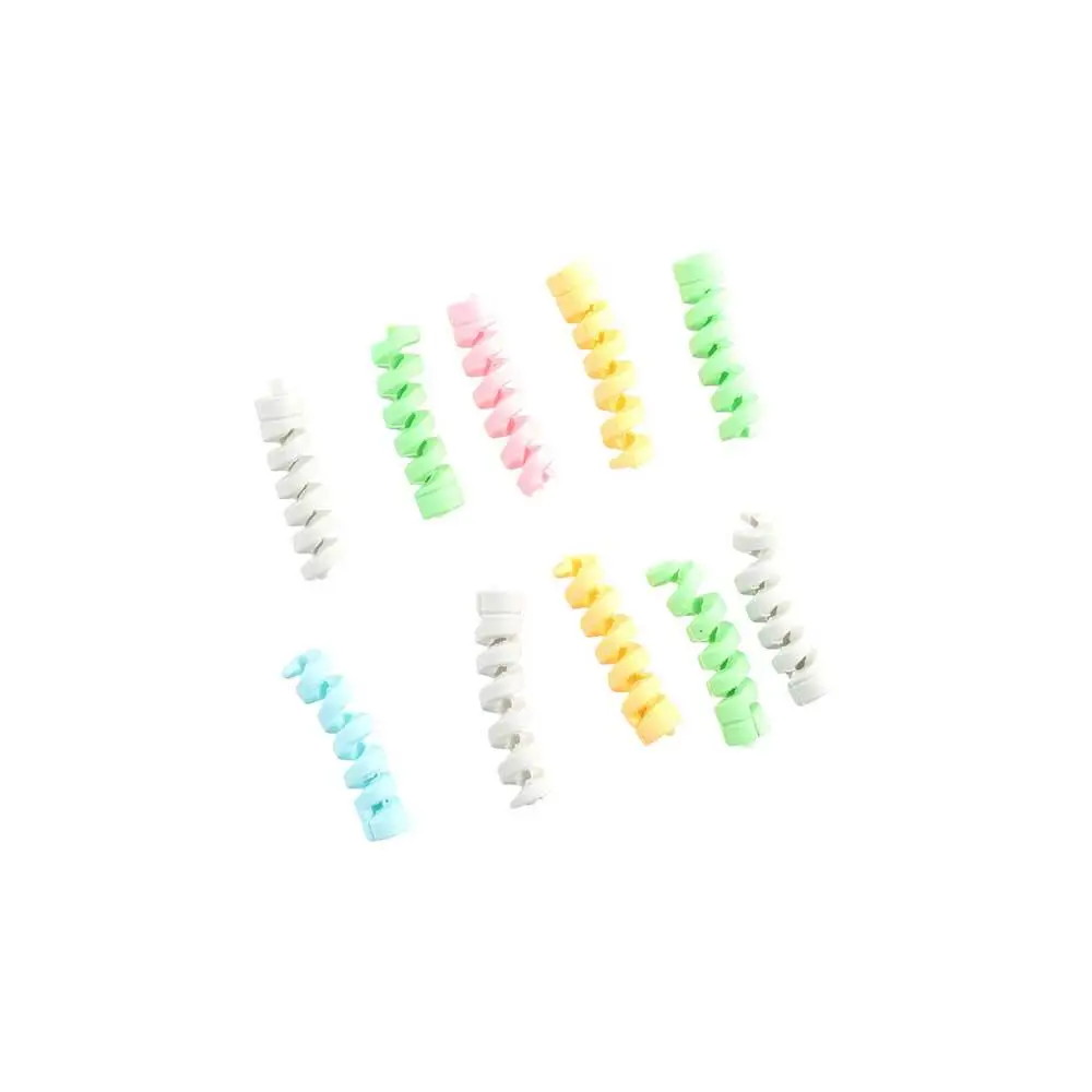 Papeleria Data Line Holder Winder Cable Protector Desk Set 10pcs Earphone Cable Organizer