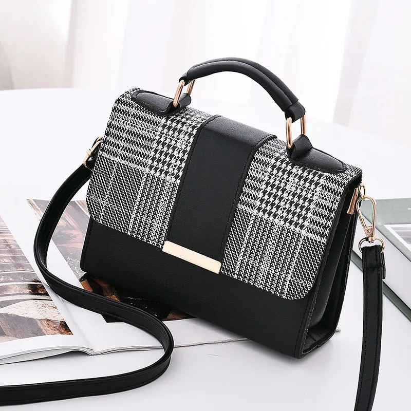Fashion Small Crossbody Bags Plaid Handbag For Women 2022 New Pu