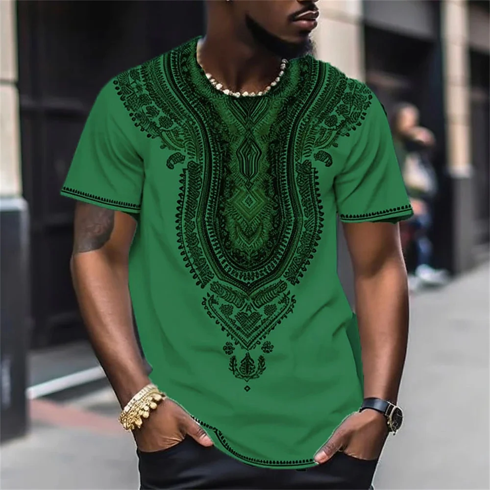 African Clothes For Men Dashiki T Shirt Traditional Wear