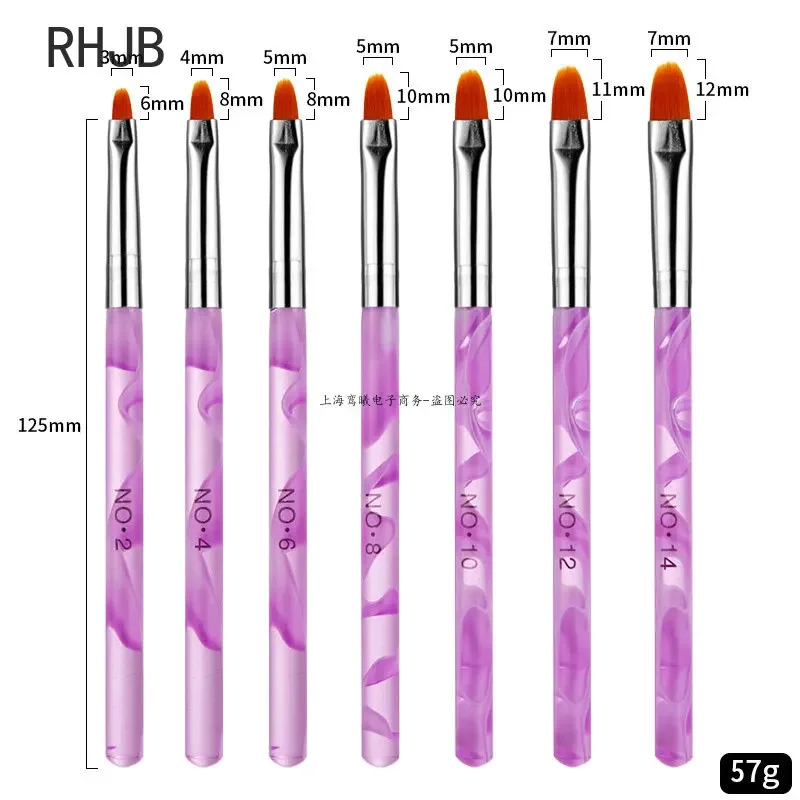 New 2025 Multiple nail art nail brush Design Tip Drawing Carving Dotting Nail Pen Builder Flat Liner Acrylic Gel Polish Manicure 4