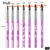 New 2025 Multiple nail art nail brush Design Tip Drawing Carving Dotting Nail Pen Builder Flat Liner Acrylic Gel Polish Manicure 4