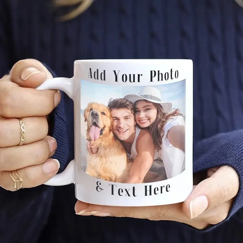 Personalized Ceramic Coffee Mug - 400ml, Customizable with Photos, Text, and Logos - Ideal Gift