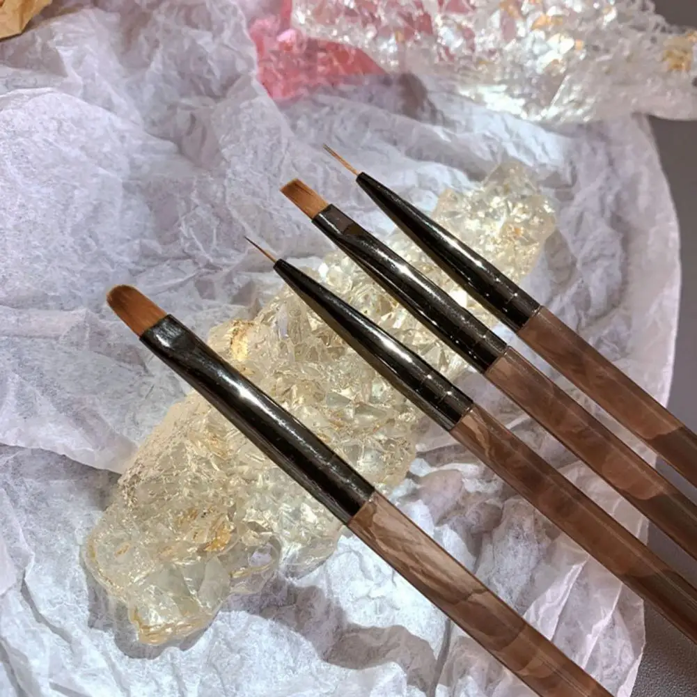 1pc 5 Grids Acrylic Nail Brush Rack Shelf Painting Pen Rest Holder