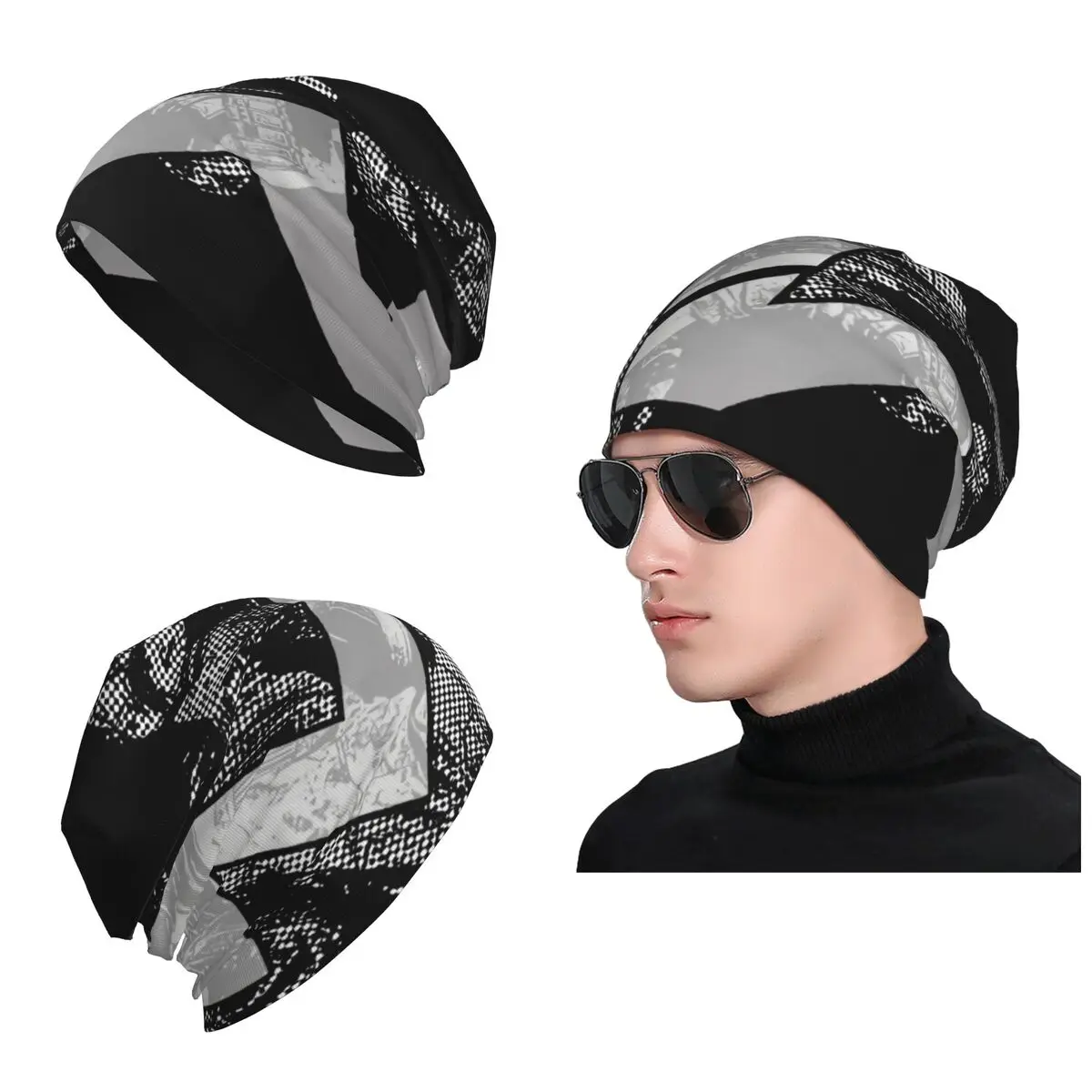 

Mw Stay Cozy With Loose Hat Casual Scarf Bandana Stretch Headwear Unisex Knit Cuffed Hat Warm Ski Caps