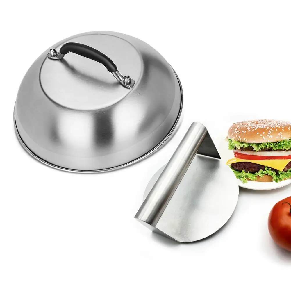 Multifunctional Burger Flipper Burger Press for Grill Marks Stainless Steel Bbq Tool Set Press Grill Spatula for Griddle