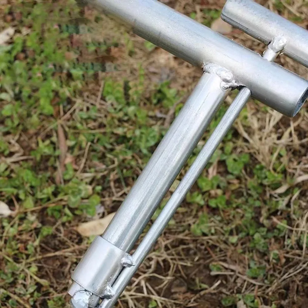 Greenhouse film puncher handheld garden puncher handheld planting tool hand dibber Handheld Garden Barrel Transplanter Stainless Steel Digging Seedlings Agricultural Puncher Greenhouse