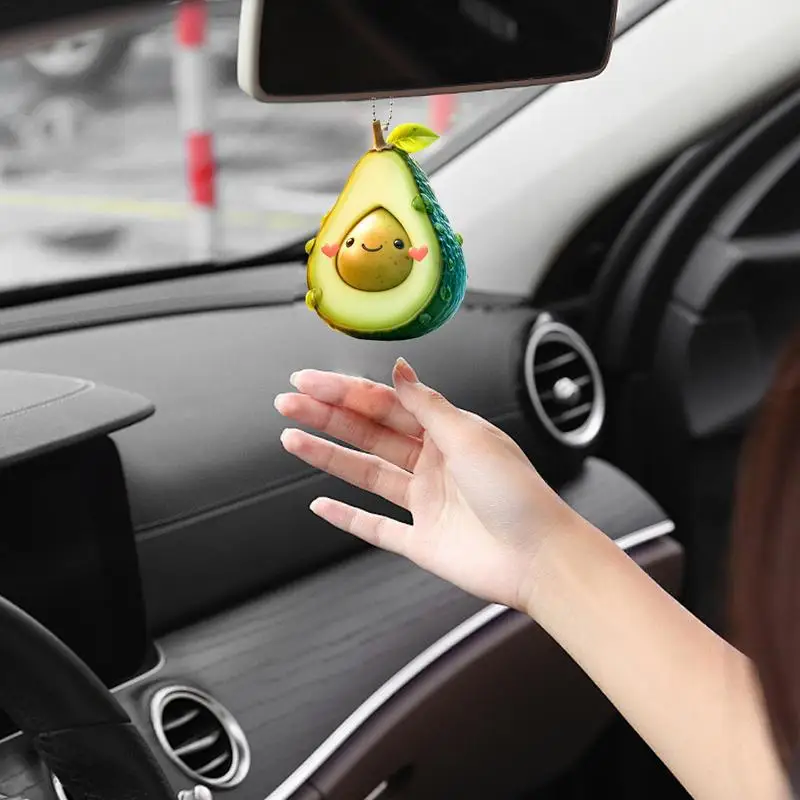 Acrylic Avocado Charm Avocado Bracelet Earring Keychain Craft Charm 2D Key Decoration Pendant Backpack Key Chain Accessories For