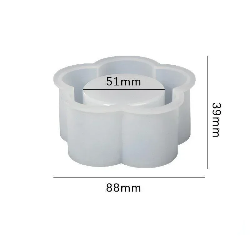 New Flower Silicone Resin Mold Plum Blossom Shaped Candlestick Silicone Casting Production Tools DIY Casting Crafts Gifts
