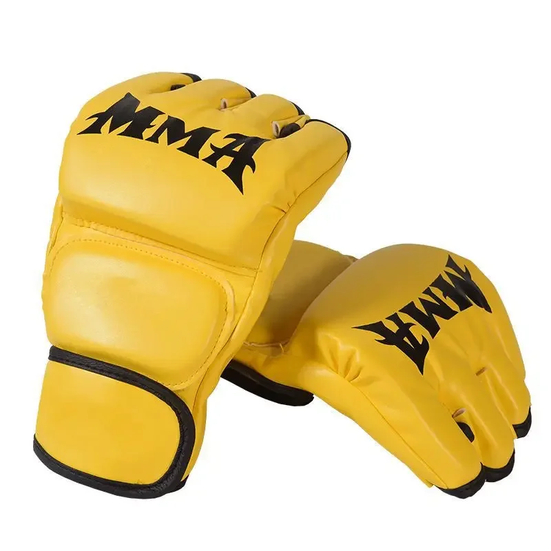 2024 Adult Professional Boxing Gloves Combat Sandbag Training Boxing Gloves Sanda Muay Thai MMA Kickboxing Half Finger Glove 4