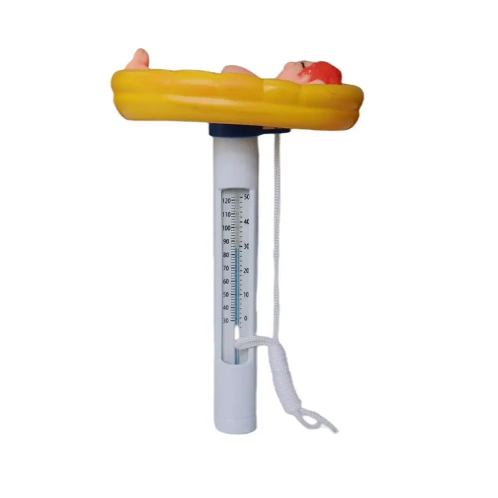 

Aquarium Swimming Pool Thermometer ℃/℉ Accurate Measurement Cartoon With Scale And String Floating Water Thermometers