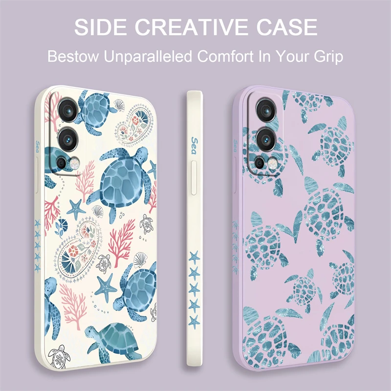 Turtle Print Shockproof Silicone Phone Case - Soft Bumper Back Cover