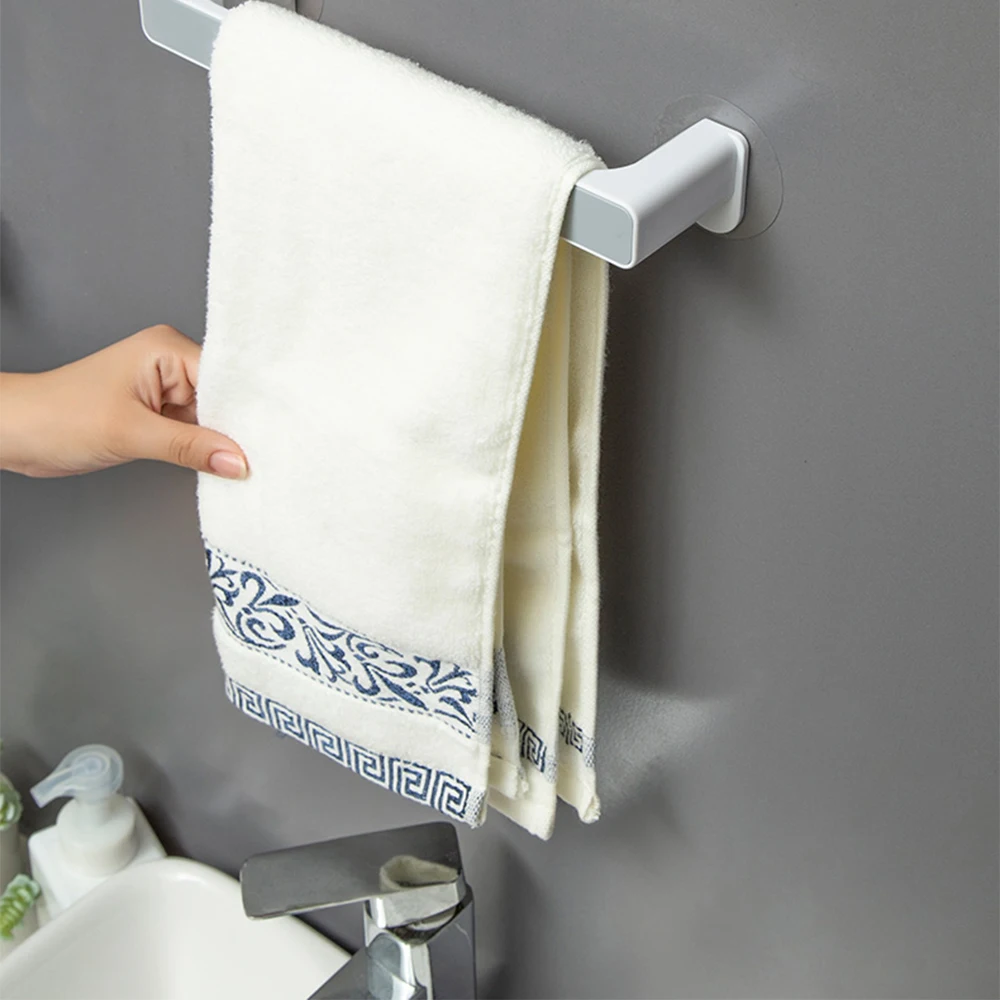 Wall-Mounted Bathroom Towel Holder Self Adhesive Towel Rack Toilet Bar Hanger Kitchen Wipes Wall Hook Organizer Storage self adhesive hooks multifunctional hooks towel holder self adhesive wall hooks heavy duty hooks