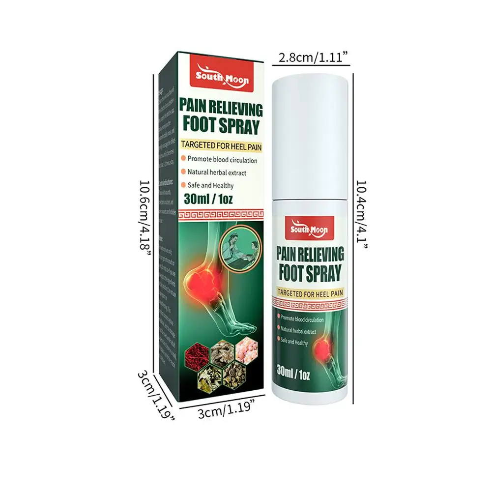 Heel Pain Relief Spray Effectly Treat Long Heel Spurs Foot Achilles Tendon Bone Tendonitis Pain Muscle Joint Treatment Spray