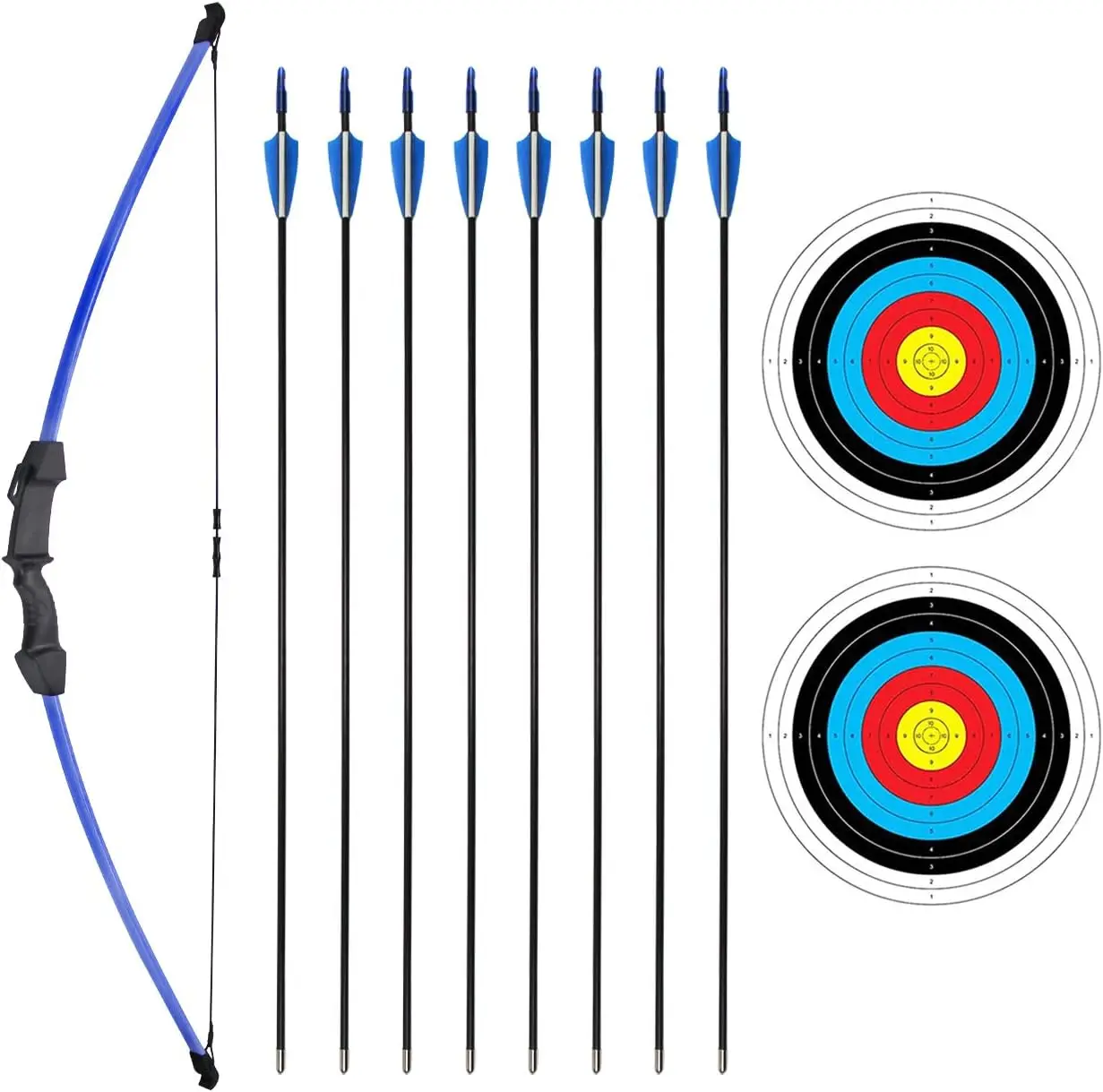 

45inch Bow for Teens Youth Beginner Outdoor Shooting Practice Longbow Archery Sport