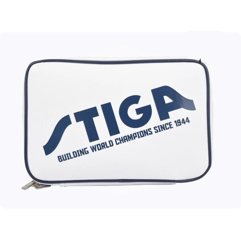stiga table tennis suare case PU surface double layer could hold two table tennis racket ping pong case