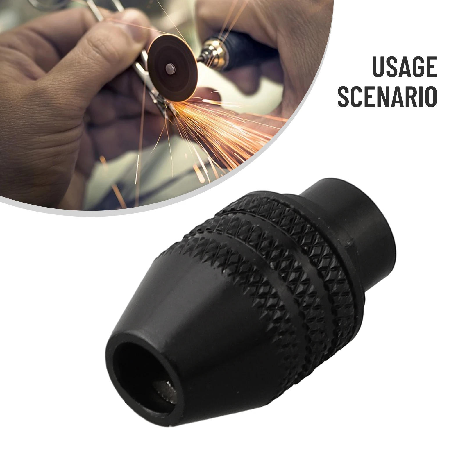 

Keyless Drill Chuck, M7 M8x0 75 Optional Screw Size, Rust Resistant Black Oxide Finish, 0 33 0 4mm Clamping Range