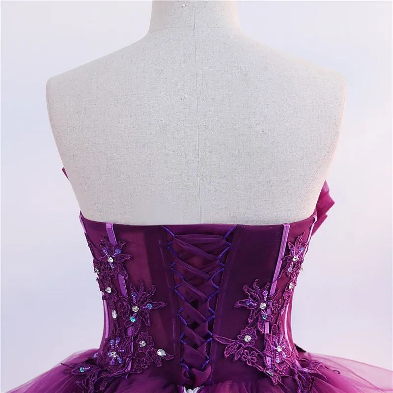 Purple Strapless Quinceanera Dresses Elegant Party Dress Formal Prom Ball Gown Plus Size For Girls Ashley Gloria