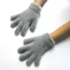 New Warm 3-6 Years Old Children Gloves Winter Baby Faux Sable Solid Thickened Plush Furry Full Finger Mittens Autumn Hand Warmer 1