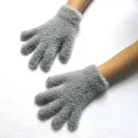 New Warm 3-6 Years Old Children Gloves Winter Baby Faux Sable Solid Thickened Plush Furry Full Finger Mittens Autumn Hand Warmer 1