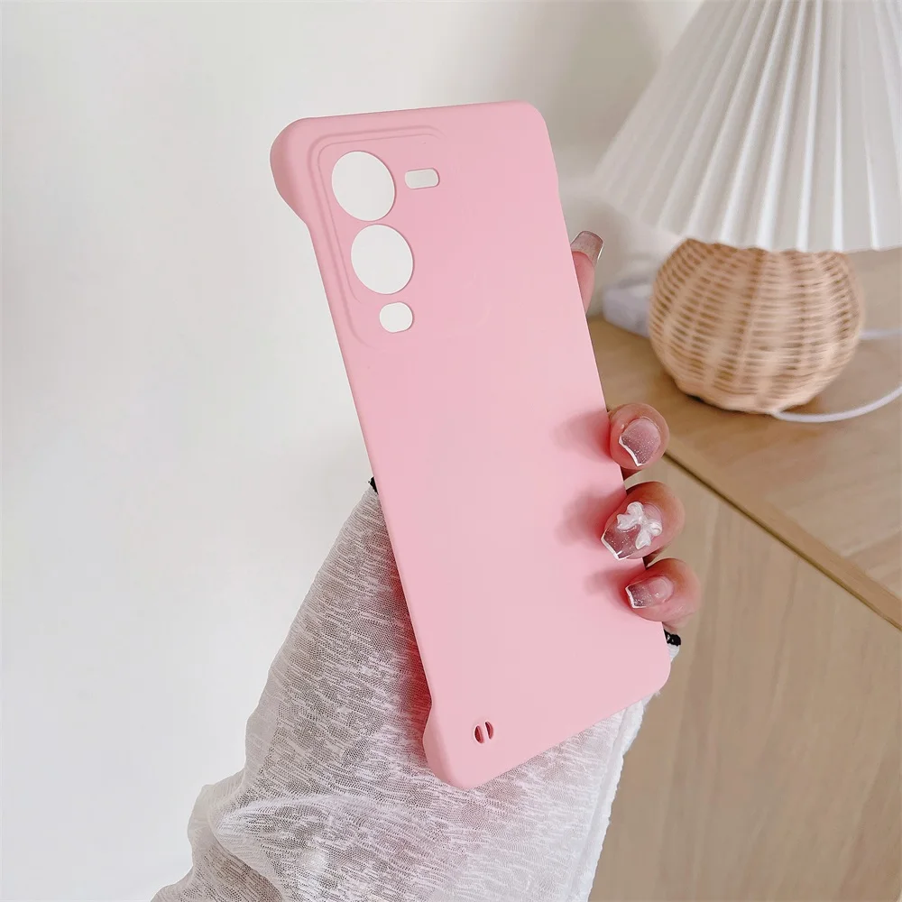 Étui mat sans cadre couleur bonbon pour vivo S15 V23 S12 S10 Pro S15e S10e V23e 5G mince couverture de pare-chocs antichoc PC dur_voghion.com