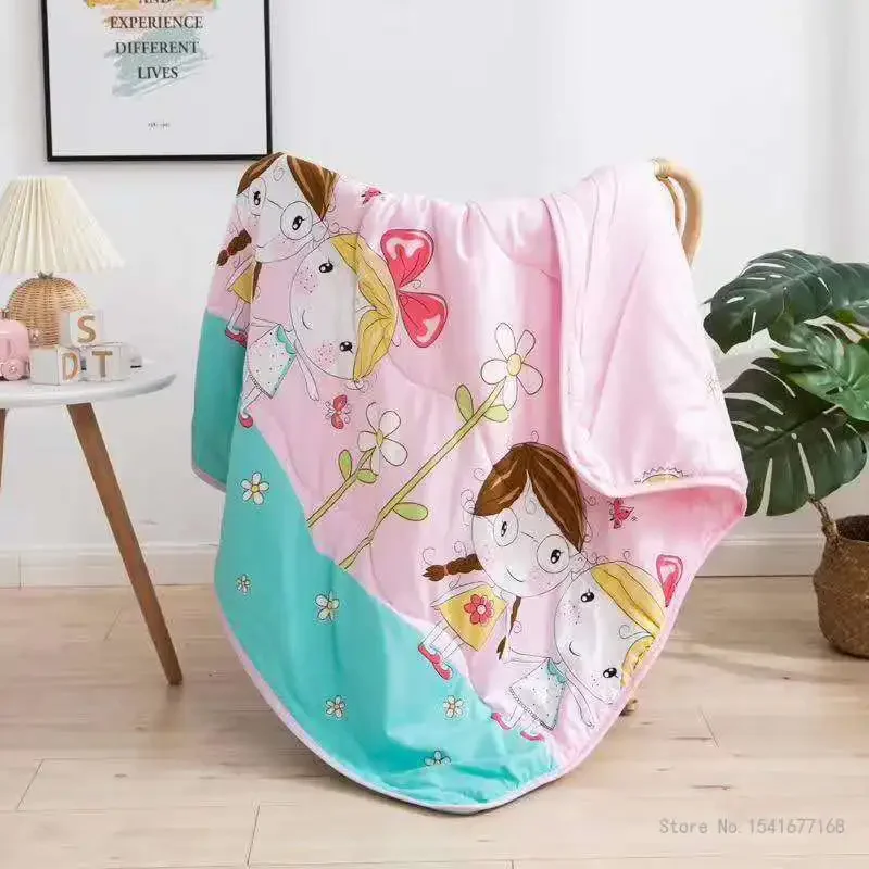 Children's Summer Cool Quilt, Air-conditioned Quilt, Breathable Newborn Quilt, Super Soft Printing Blanket, 110x140cm, 1Pc