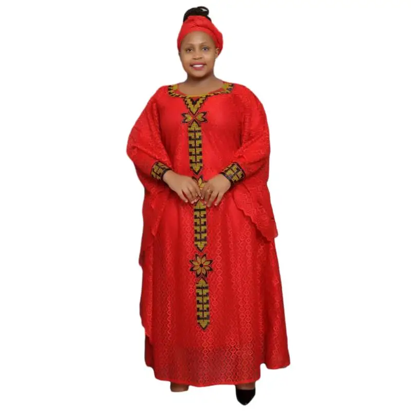 African Dress For Women Muslim Lace Boubou Dashiki Traditional Ankara Outfits Evening Gown