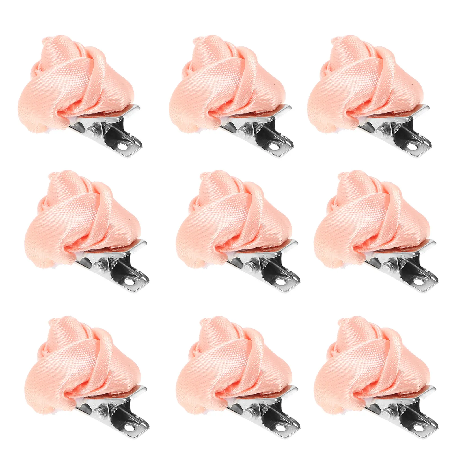 10Pcs 장미 꽃 헤어 클립 여성용 머리핀 신부 파티 날짜 및 졸업식을 위한 작..