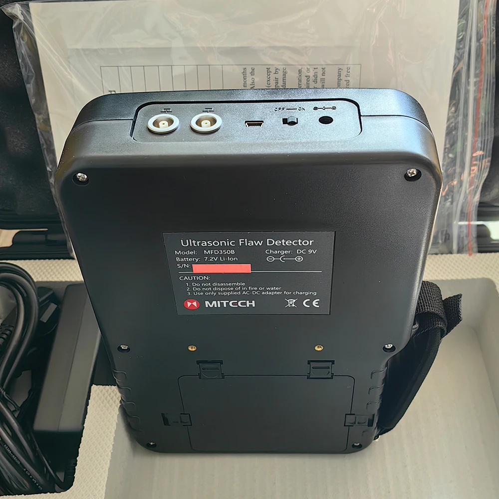 Origianl Mitech MFD350B Digital NDT Ultrasonic Flaw Detector Range 0-6000mm with 4 MHz Probe Welding Flawmeter