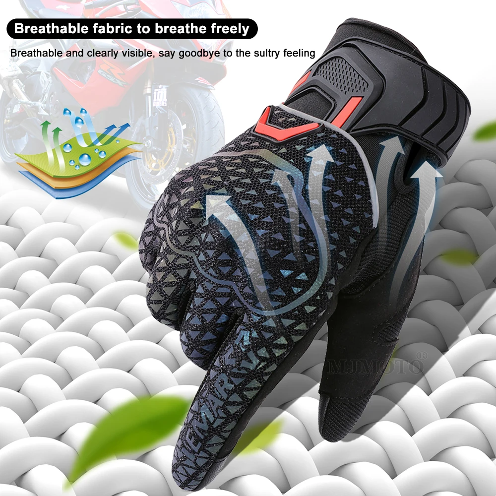 قفازات VEMAR العاكسة الملونة لركوب الدراجات الناري...