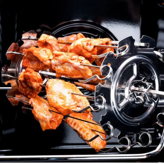 Bbq Kebab Ketrec Rotisserie Nyárs Rozsdamentes Acél Villák Faszén Csirke Rács Sütő Diy Kemping Főző Szerszám - Image 4