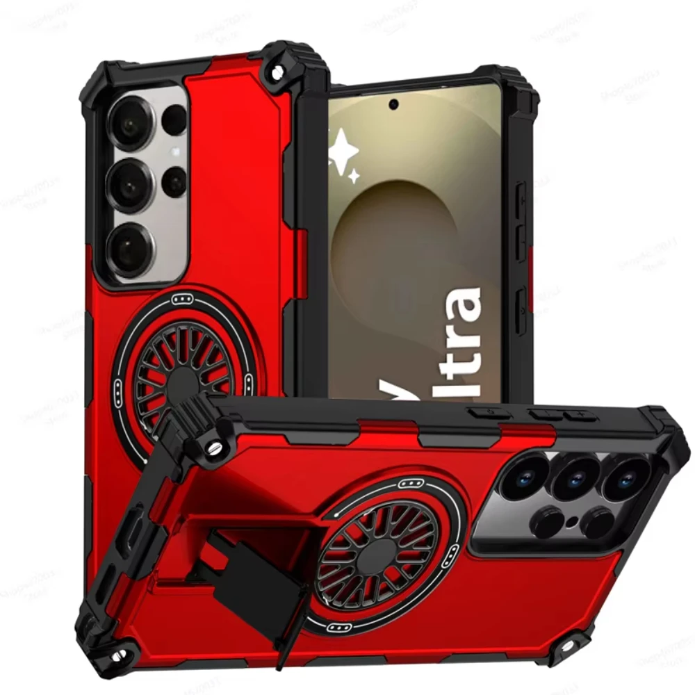 Armour Magnetic Stand Shockproof Phone Case with MagSafe Compatibility