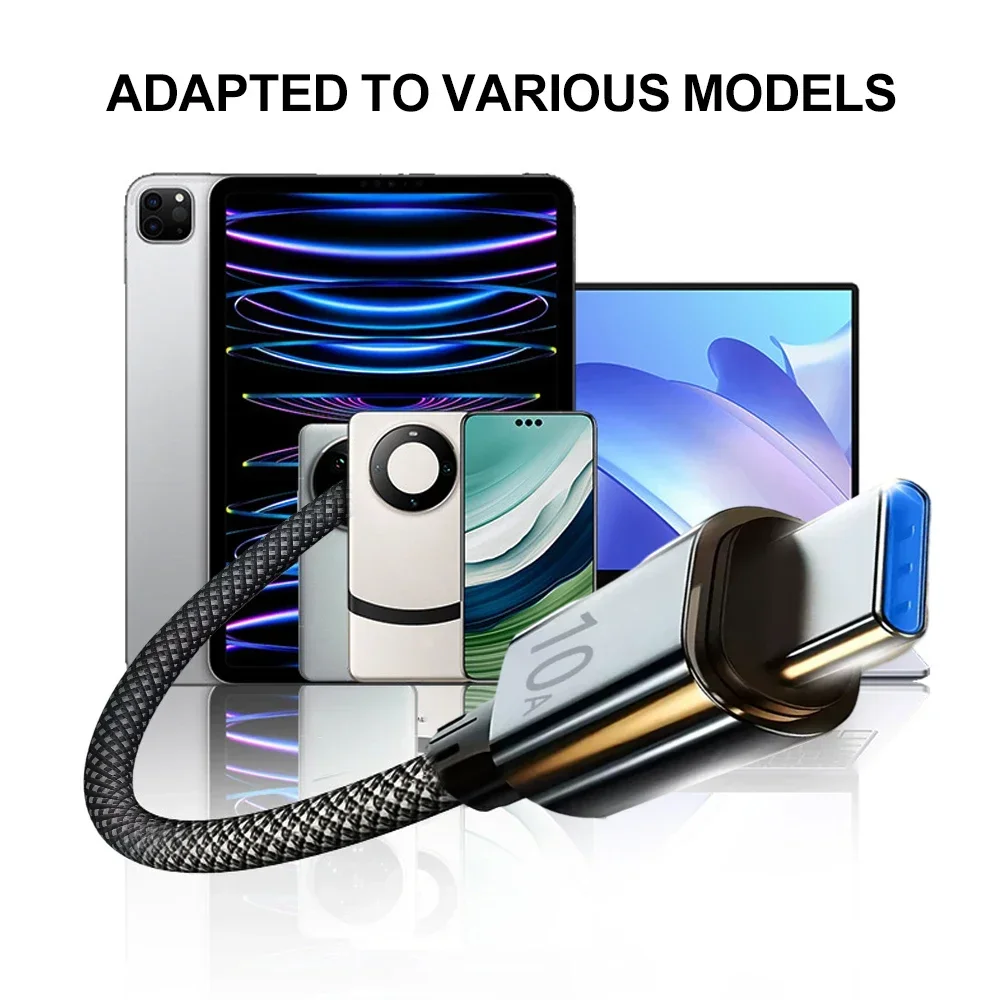 Nylon Braided 120W 10A USB-C Fast Charging Data Cable